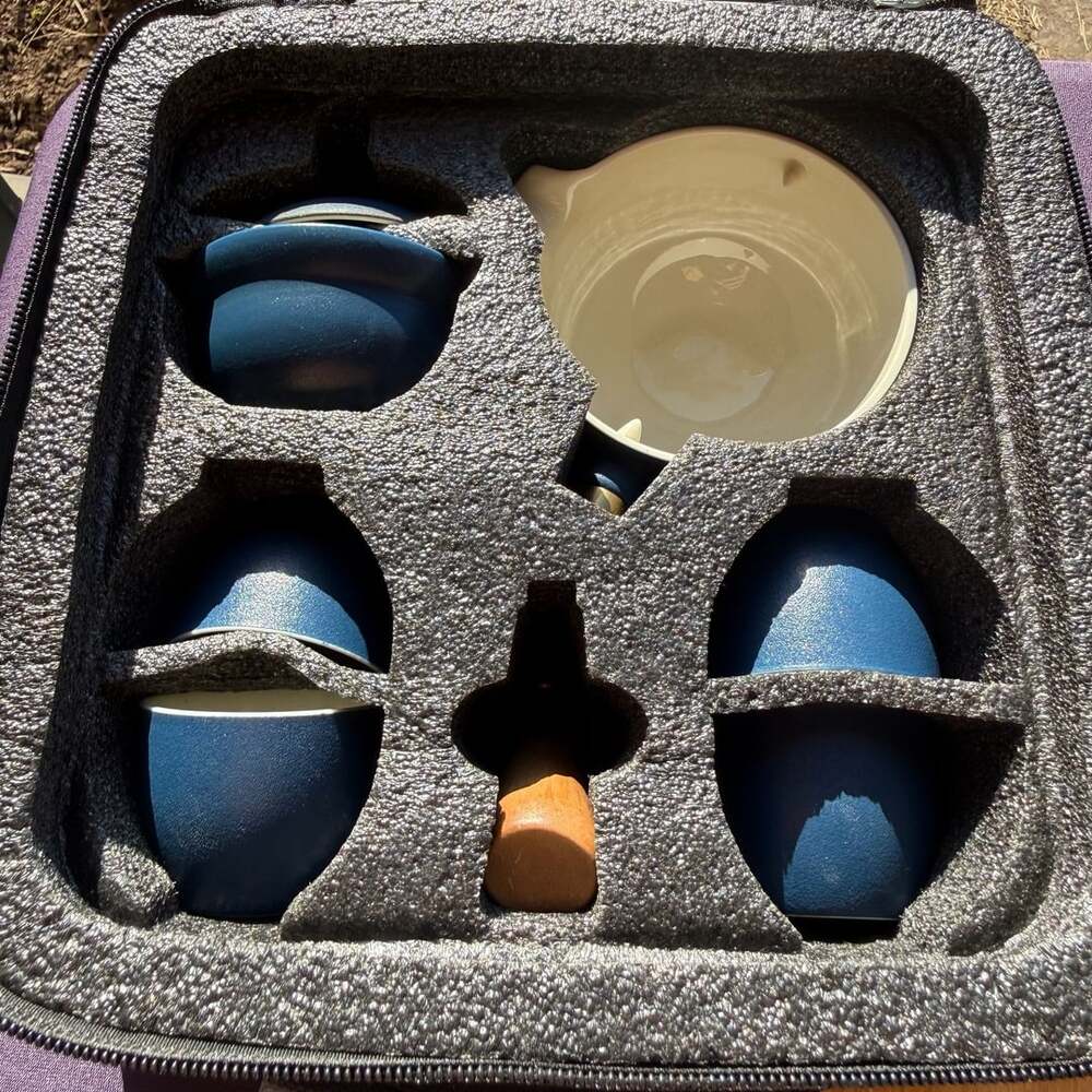 Ceramic 360 Rotating Tea Set - Picture 4 of 6